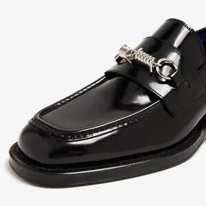 $990- Burberry 8080103 Men\'s Black Barbed Leather Casual Loafer Shoes - US 9.5 Burberry | Shoes | 99 Burberry 808003 Mens Black Barbed  main image 2